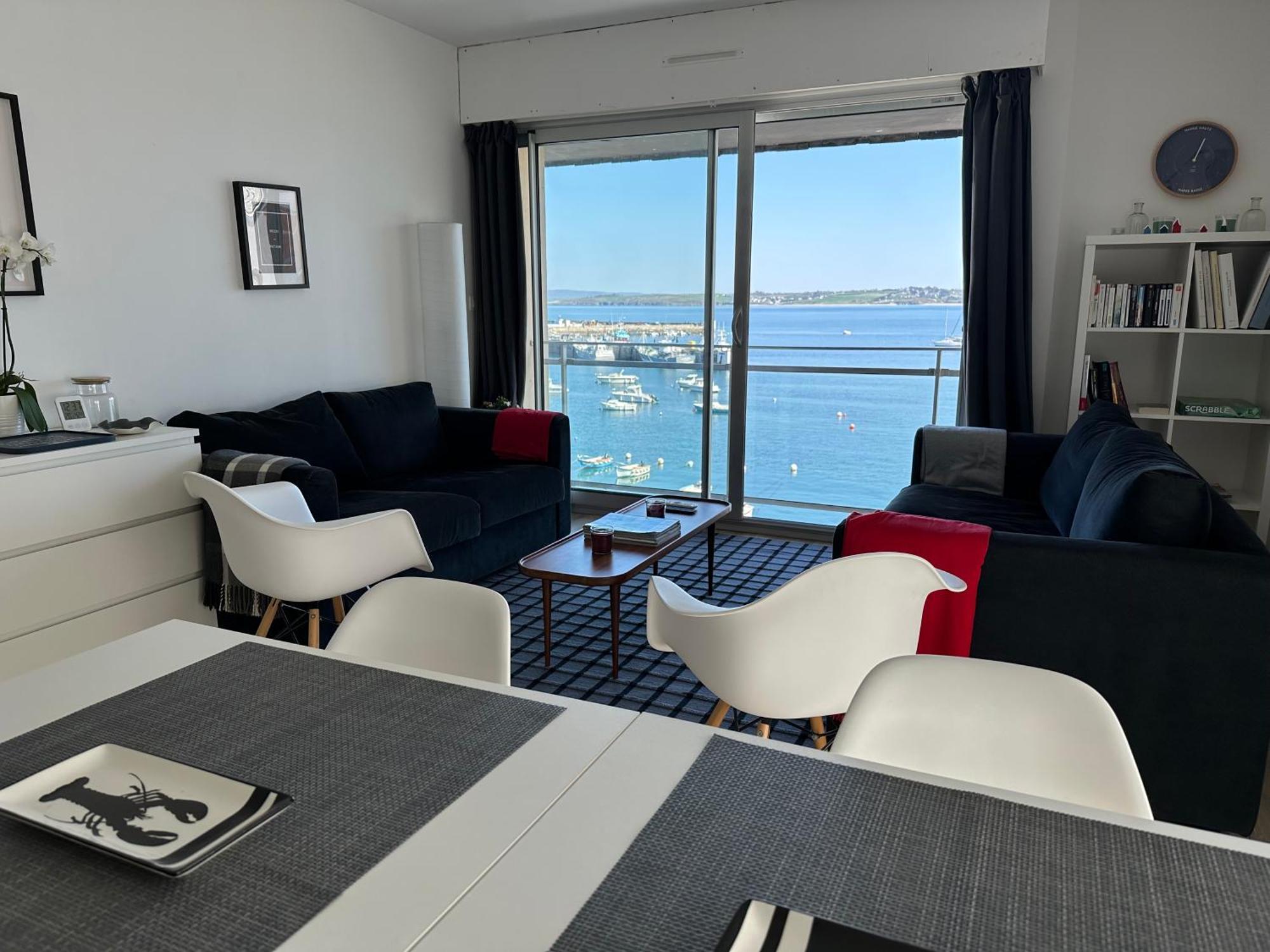 Appartement Design VIII - Port Rosmeur - Sublime Vue Mer 杜瓦讷内 外观 照片