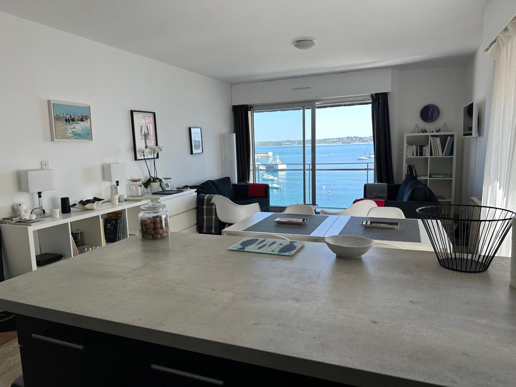 Appartement Design VIII - Port Rosmeur - Sublime Vue Mer 杜瓦讷内 外观 照片